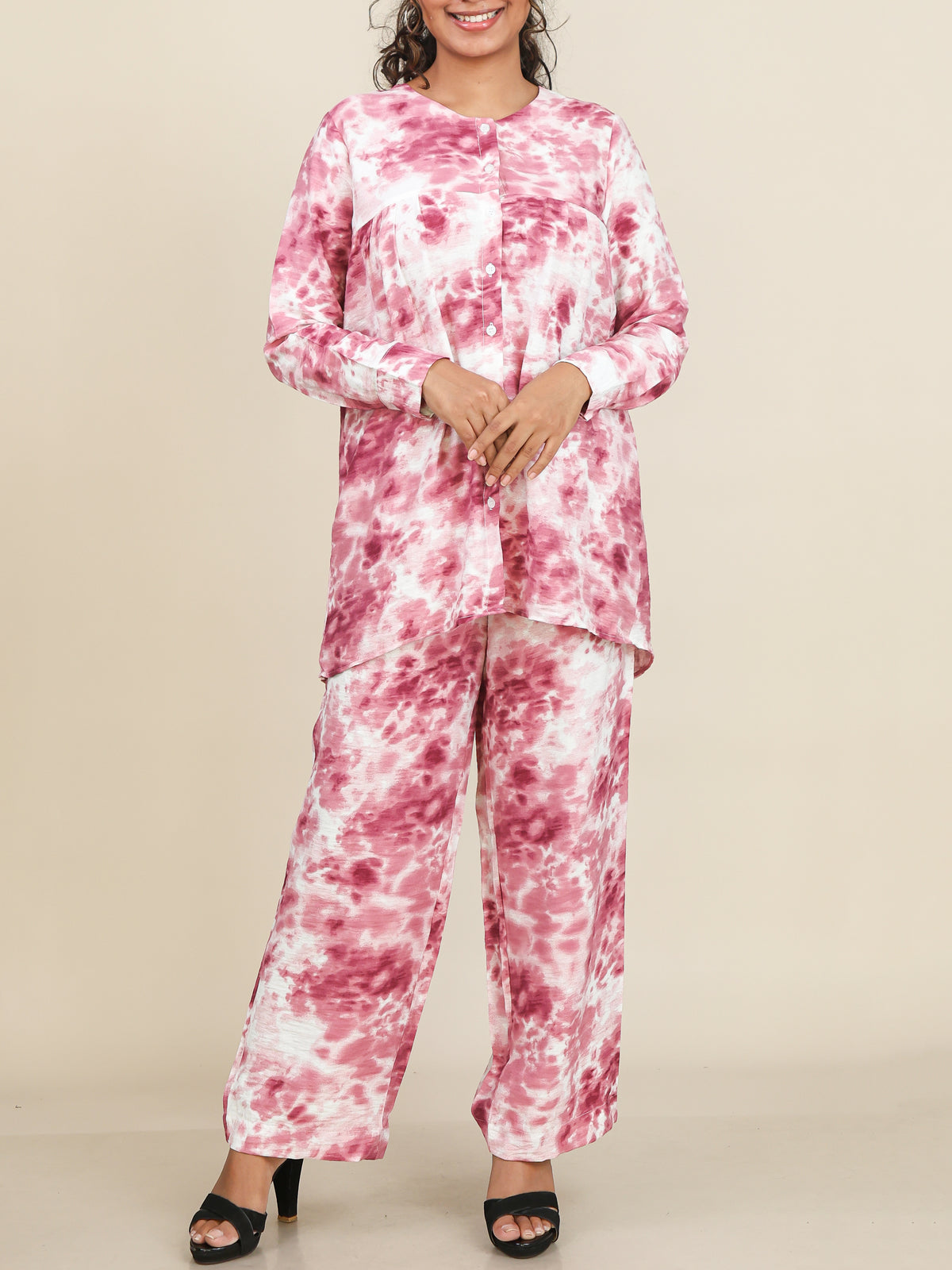 Selene Rose Pink Print Co-Ord Set