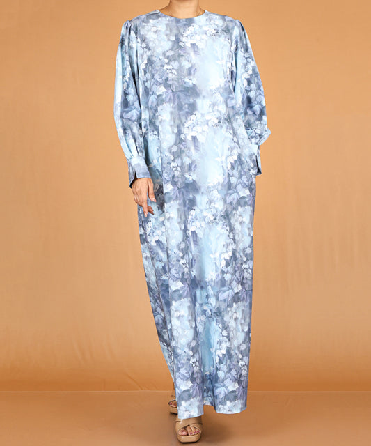 Ice Mist Floral Modest Abaya