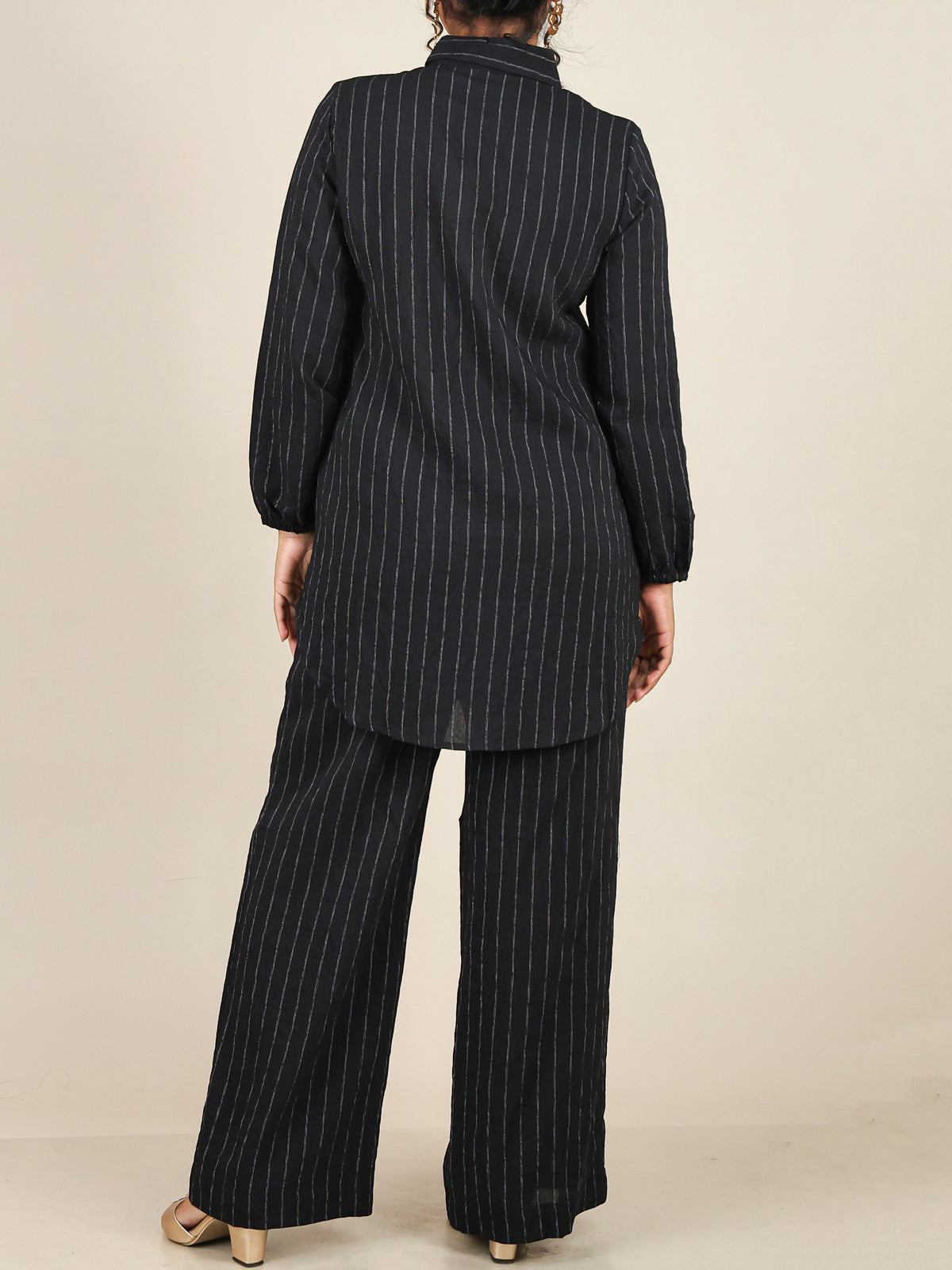 Arielle Black Pinstripe Co-Ord Set