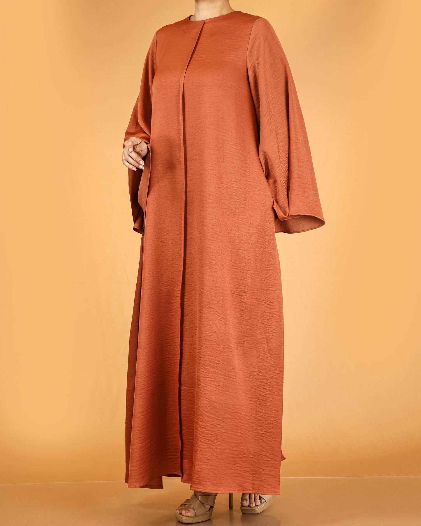 Flowy Textured Maxi Dress with Overlay