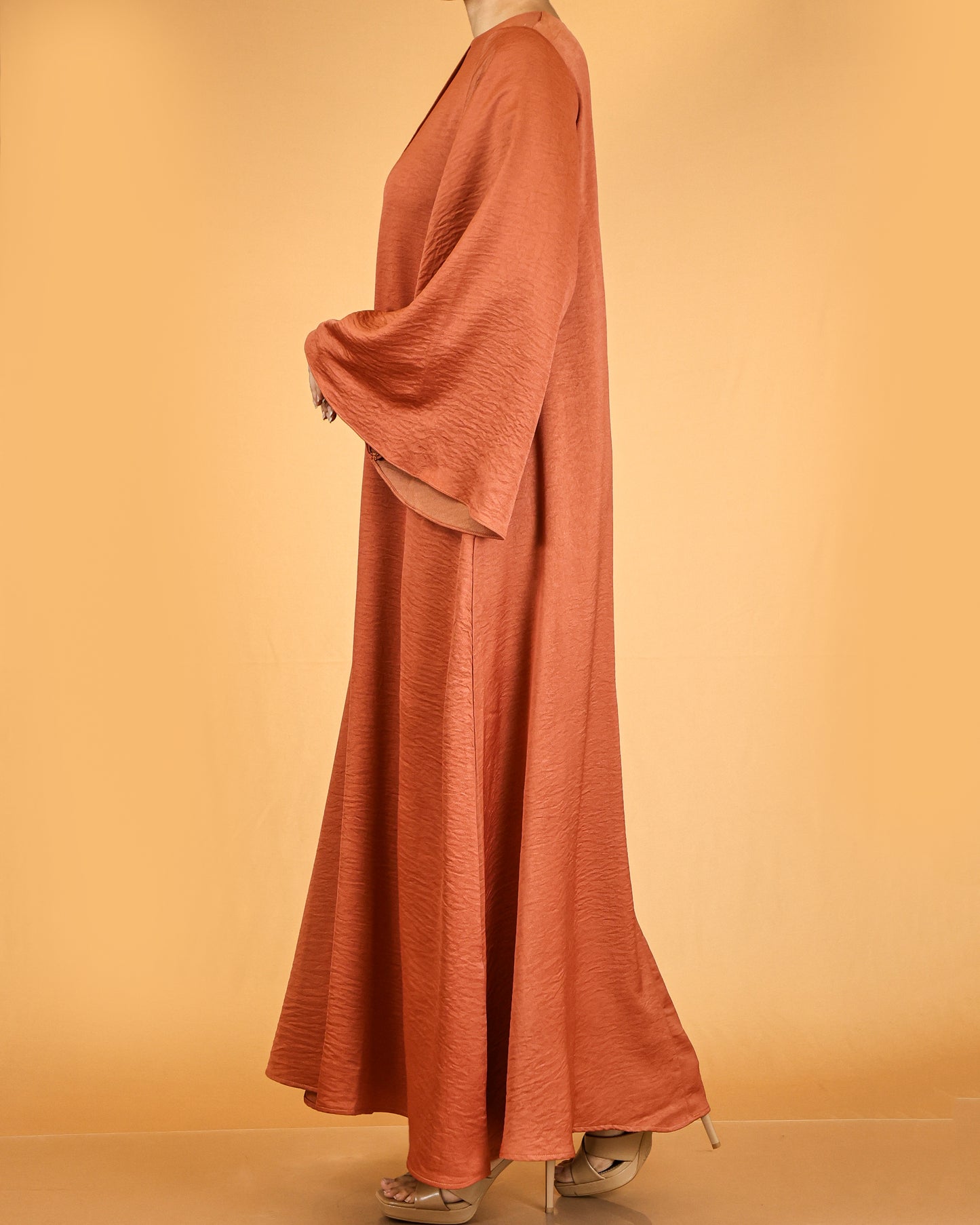 Flowy Textured Maxi Dress with Overlay