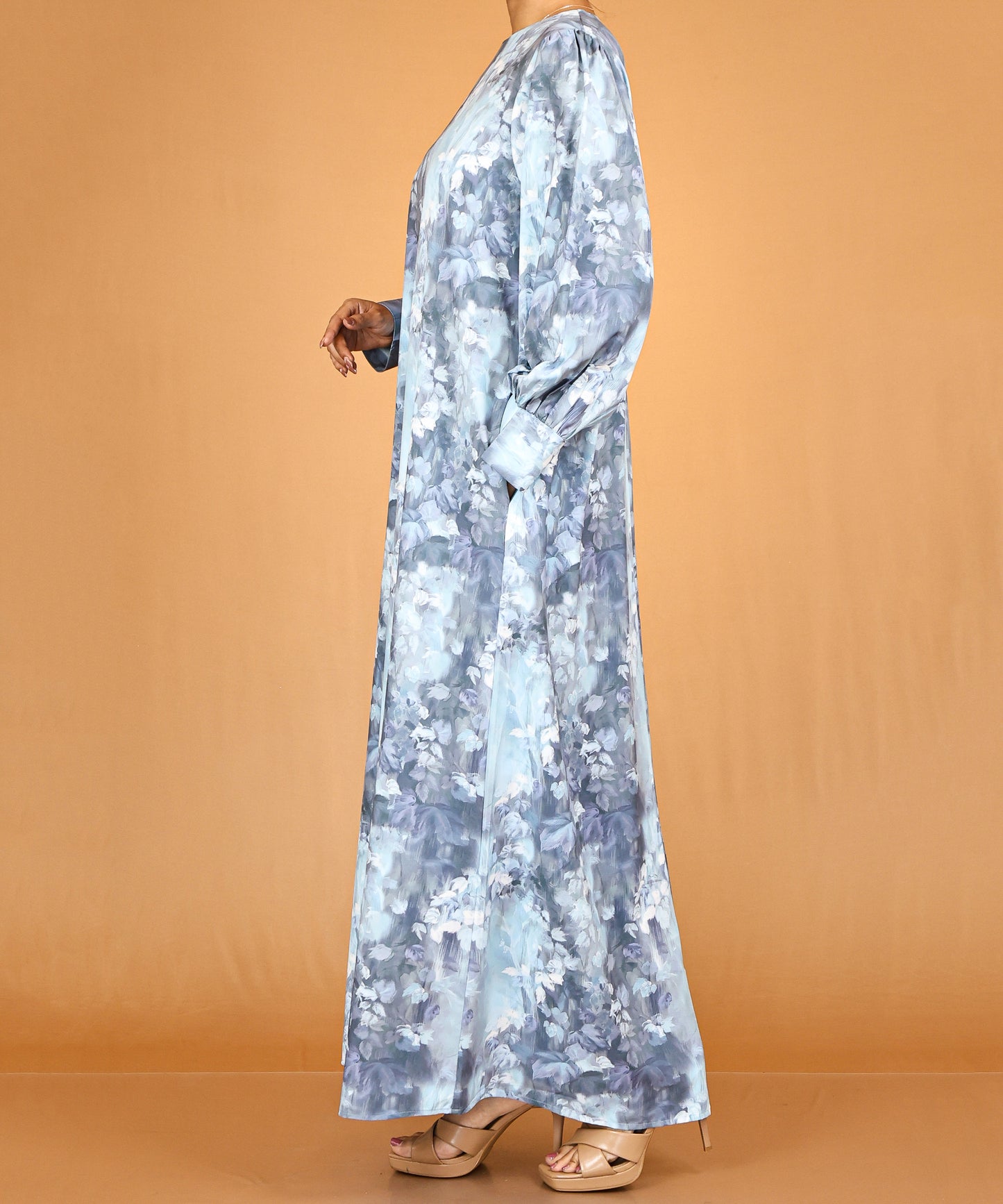 Ice Mist Floral Modest Abaya