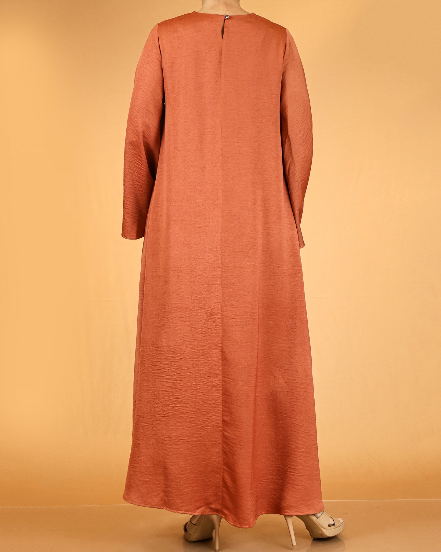 Flowy Textured Maxi Dress with Overlay