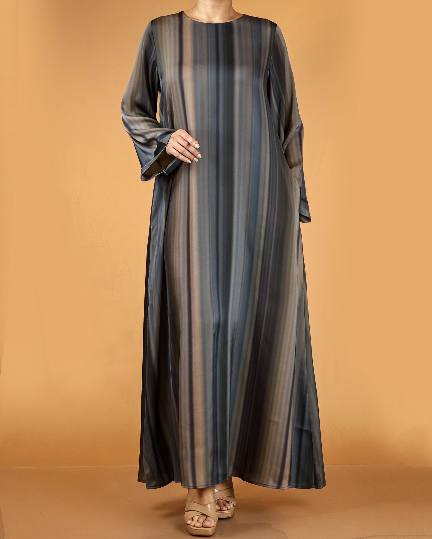 Elegant Striped Flow Maxi Dress