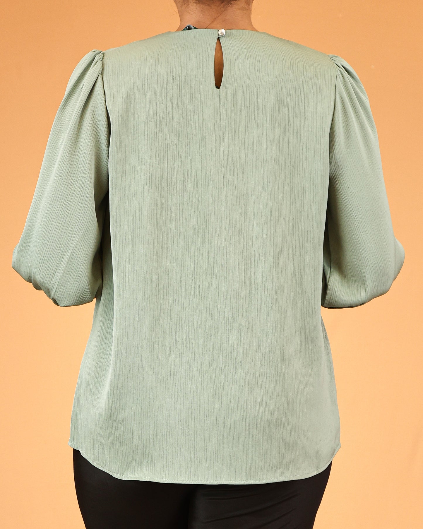 Sage Green Soft Gathered Top