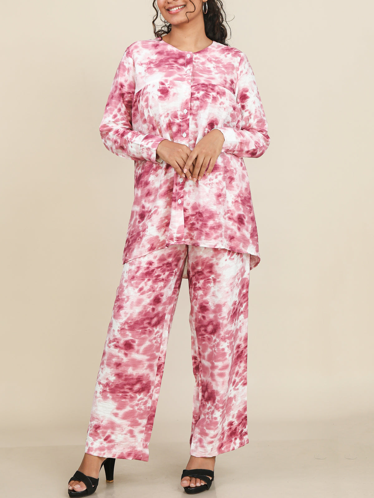 Selene Rose Pink Print Co-Ord Set