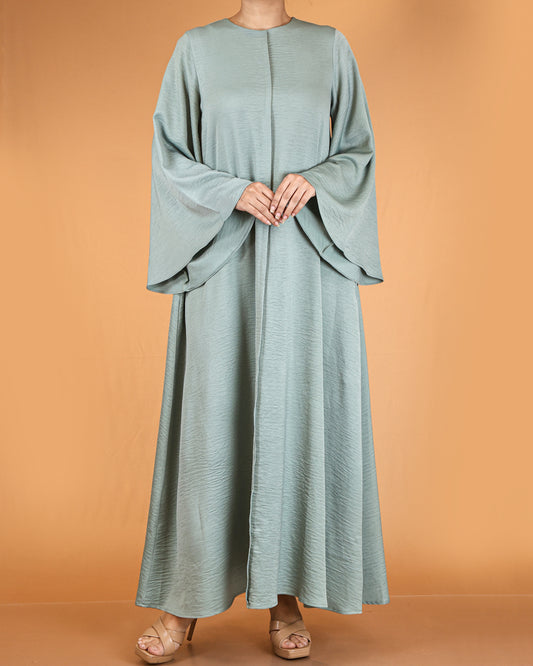 Flowy Textured Maxi Dress with Overlay