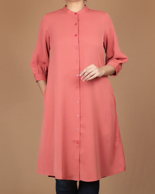 Rosewood Button-Front Tunic