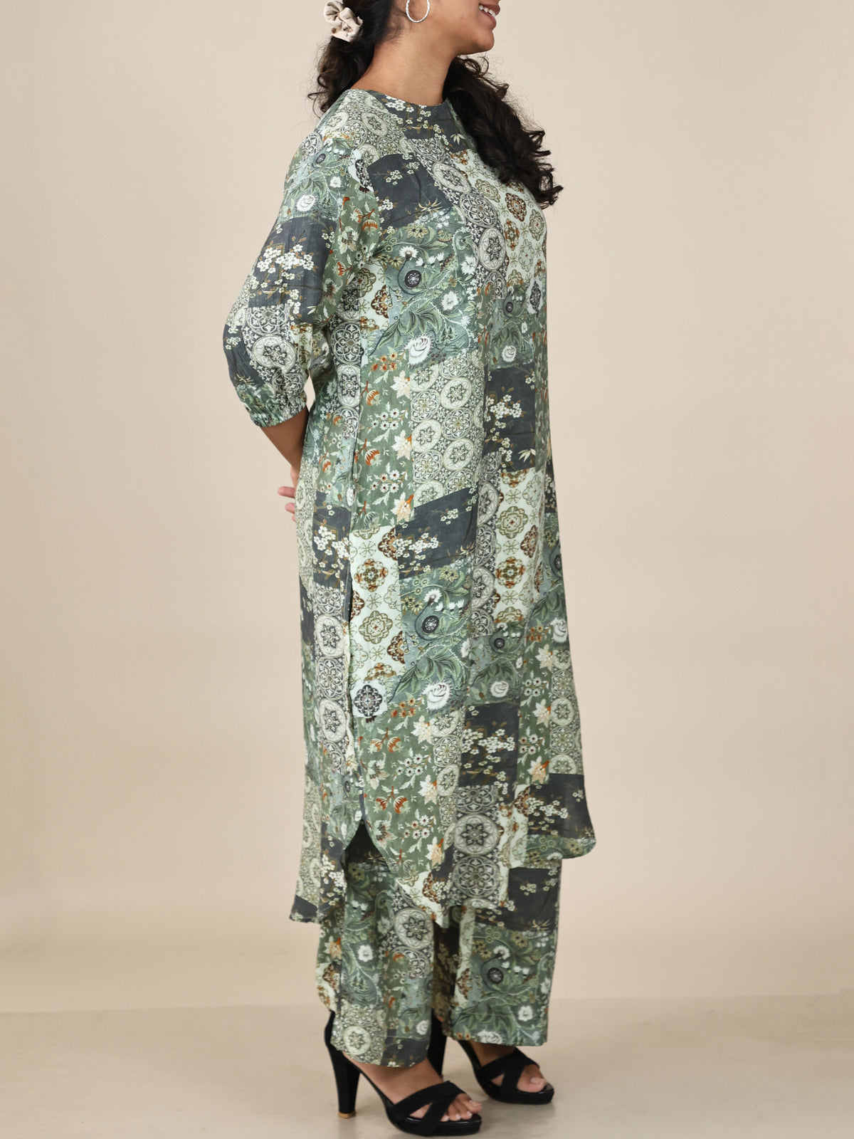 Virelle Sage Patchwork Co-Ord Set