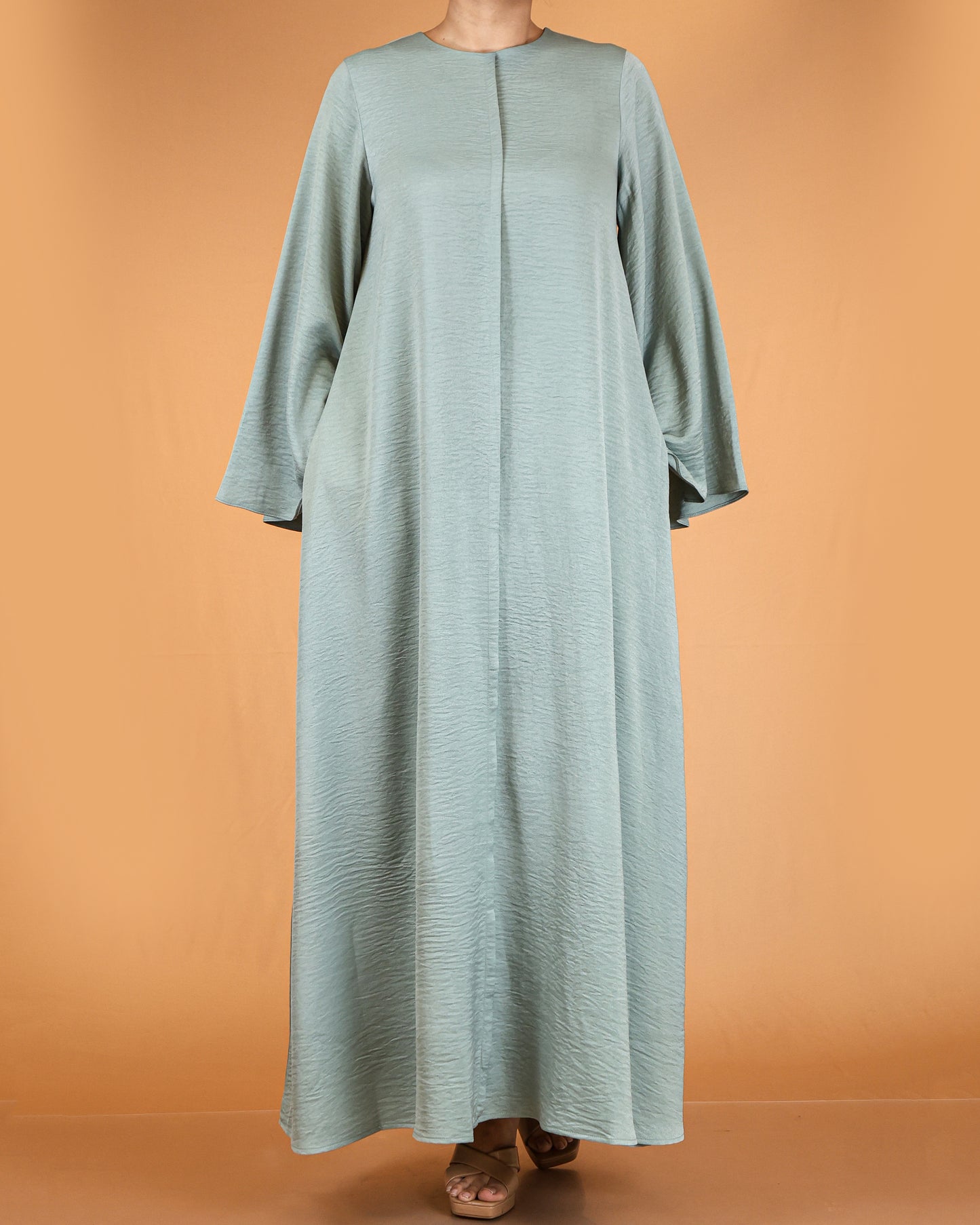 Flowy Textured Maxi Dress with Overlay