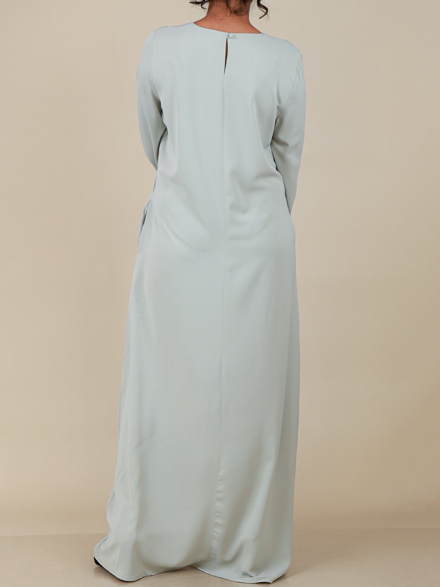 Celeste Mist Grey Abaya