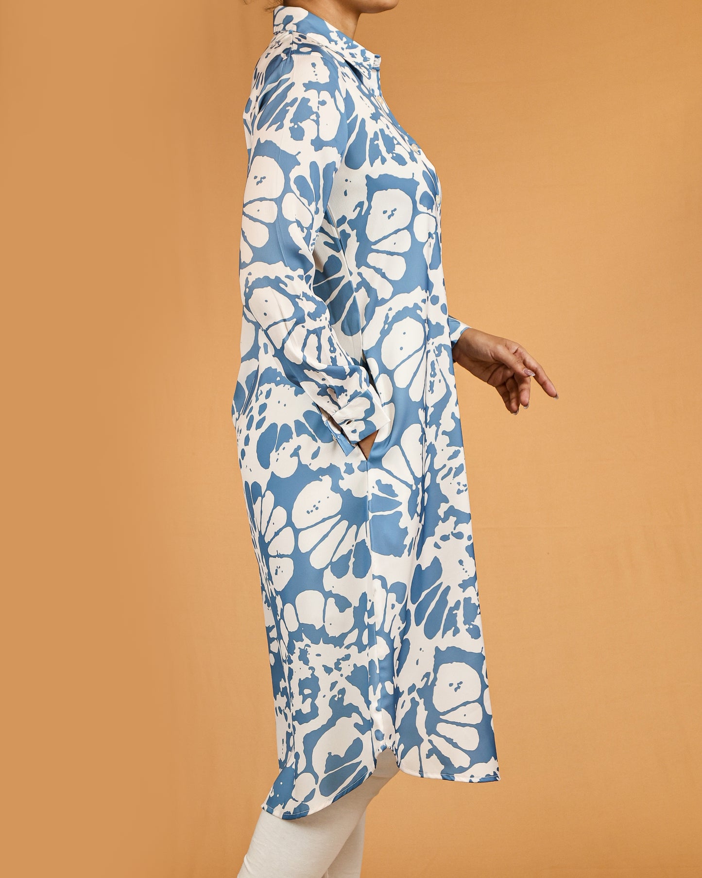 Floral Button-Down  Shirt Dress