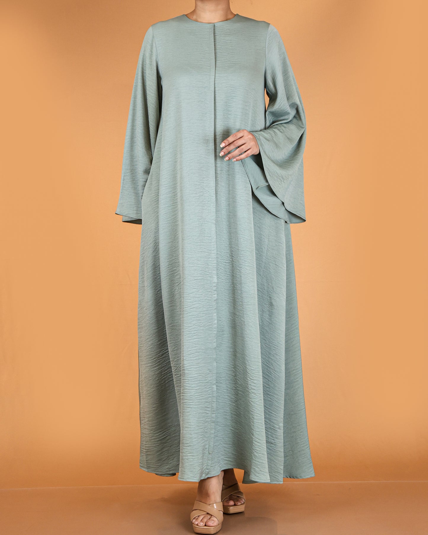 Flowy Textured Maxi Dress with Overlay