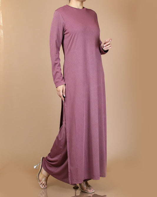 Plum Grace Knitted Rib Gown