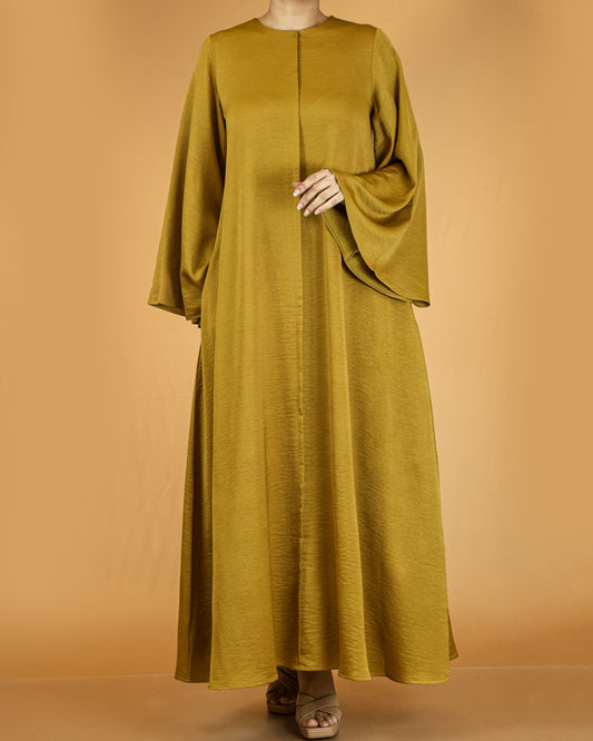 Flowy Textured Maxi Dress with Overlay