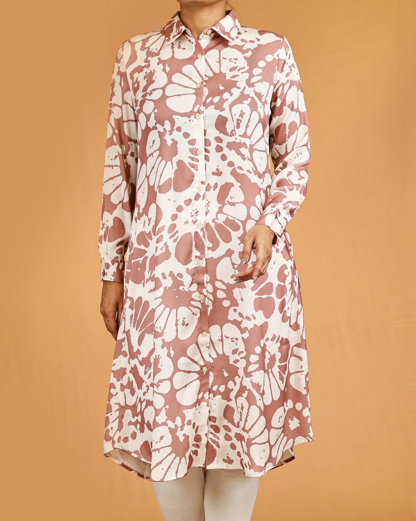 Floral Button-Down  Shirt Dress