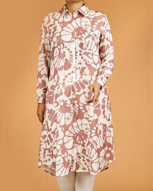 Floral Button-Down  Shirt Dress