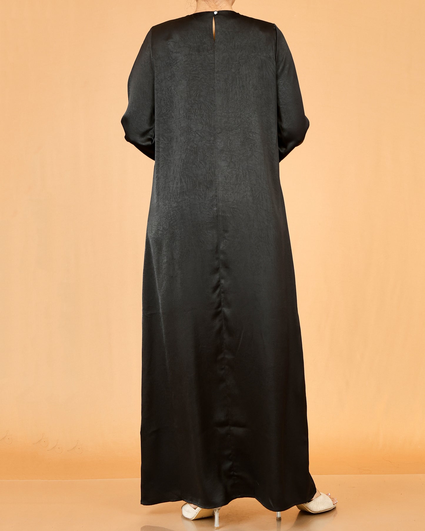 Elegant Black Pleated Abaya