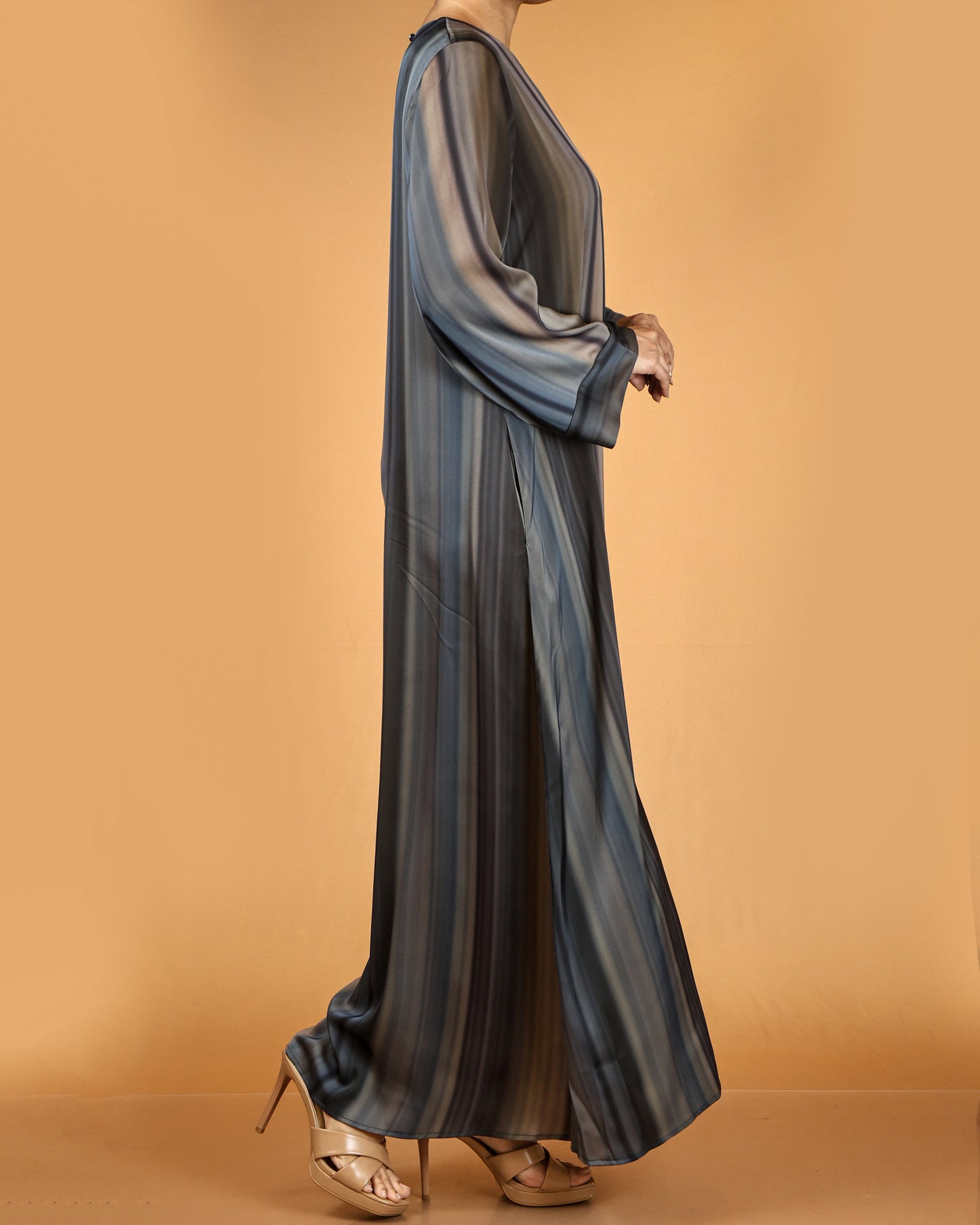 Elegant Striped Flow Maxi Dress