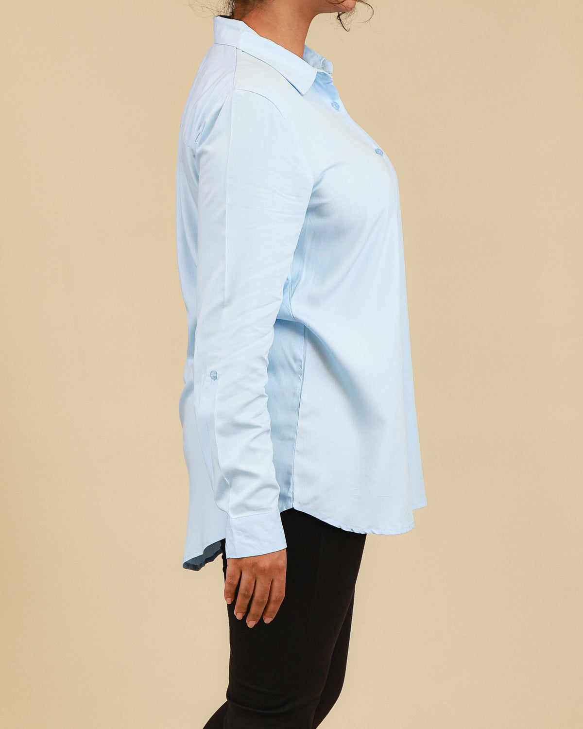 Elara Sky Blue Shirt Dress