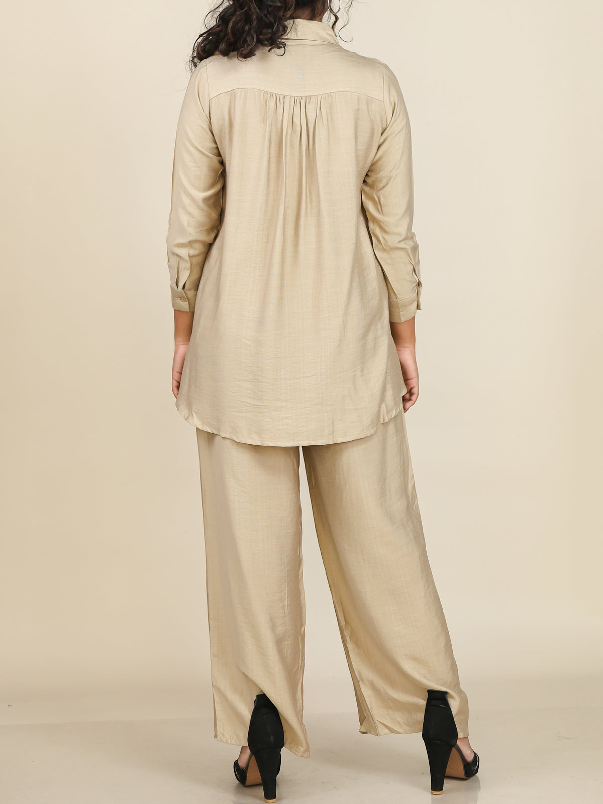 Liora Sand Beige Button Front Co-Ord Set