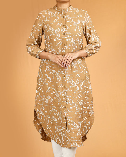 A-Line  long top with pockets