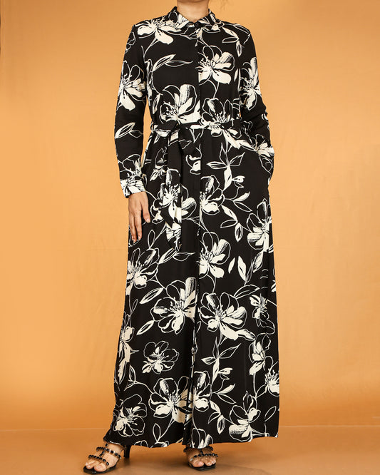 Floral Button Down Maxi Dress