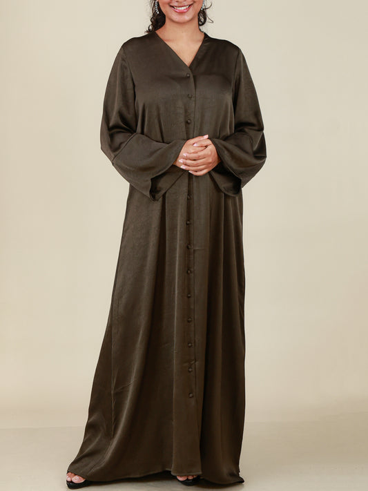 Amara Mocha Bell Sleeve Abaya