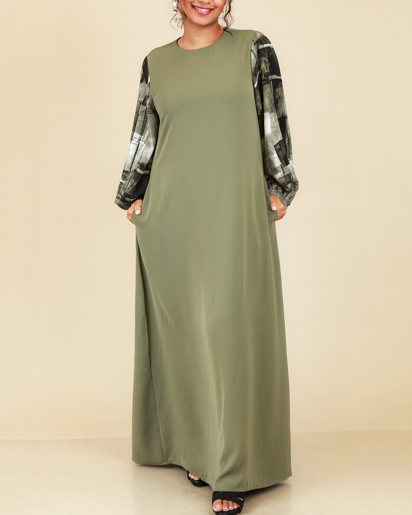 Velora Muse Abaya – Olive