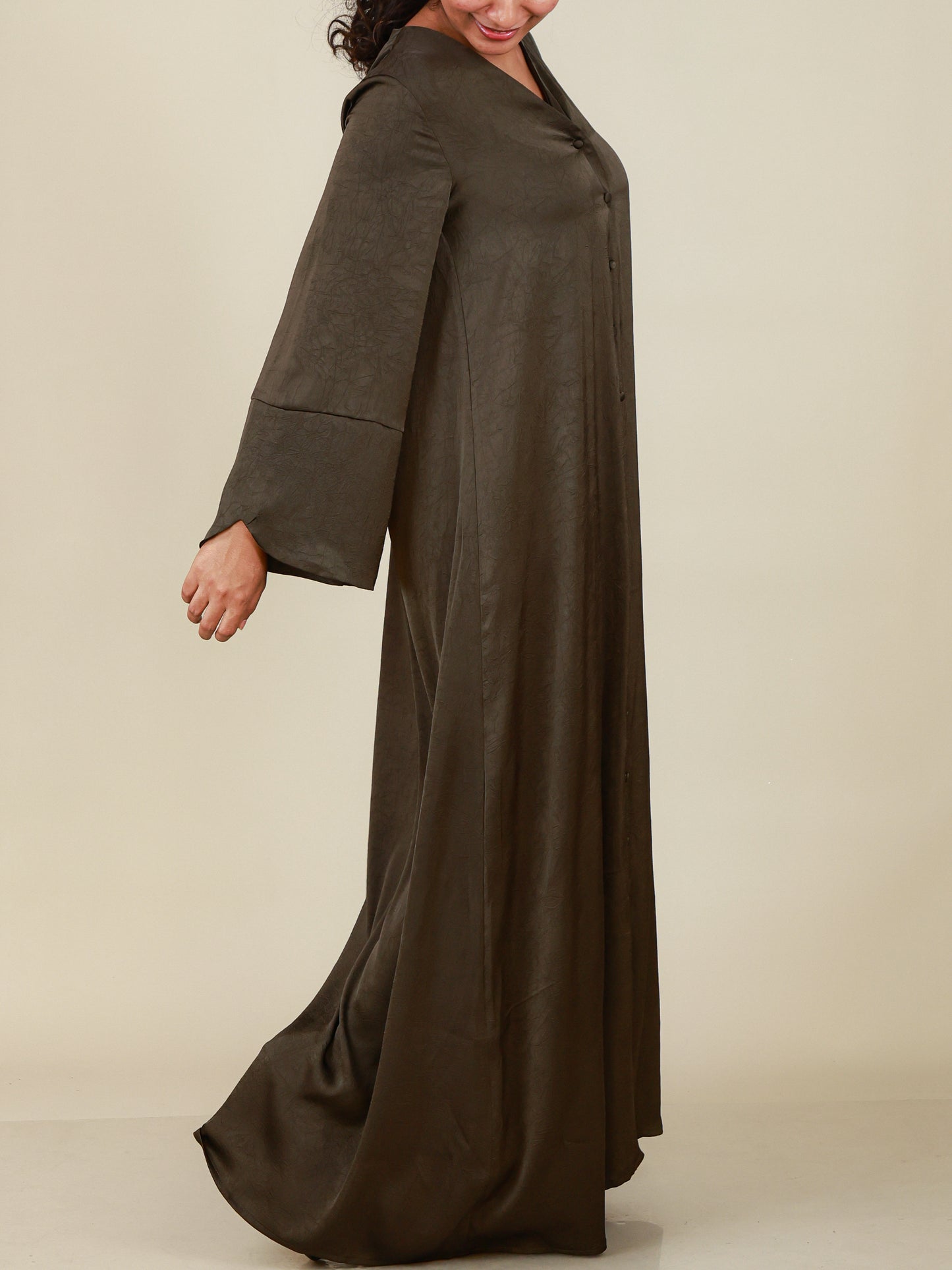 Amara Mocha Bell Sleeve Abaya
