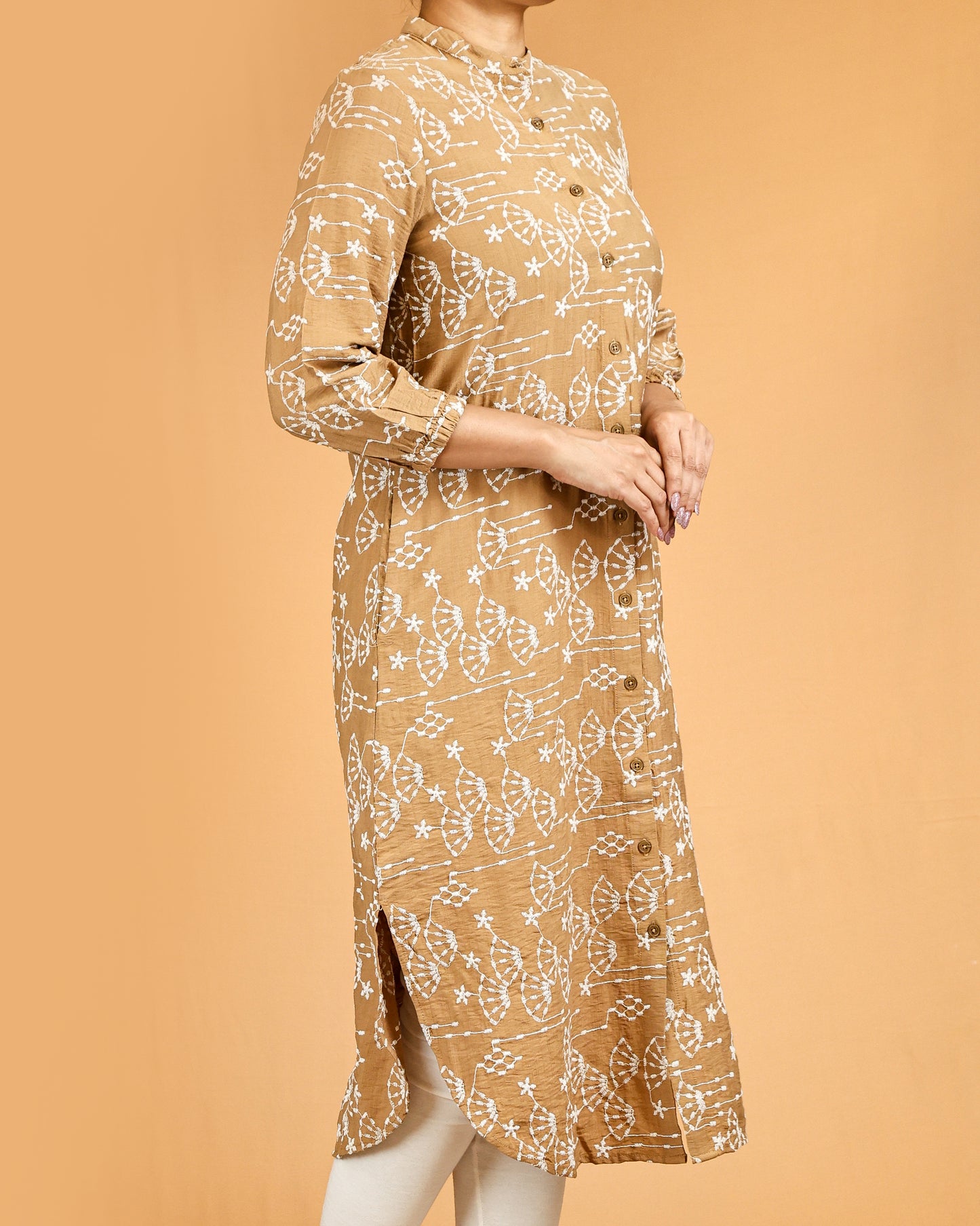 A-Line  long top with pockets