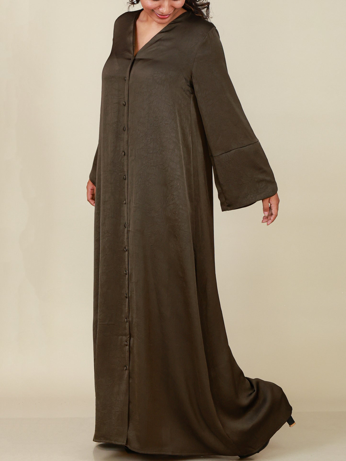 Amara Mocha Bell Sleeve Abaya
