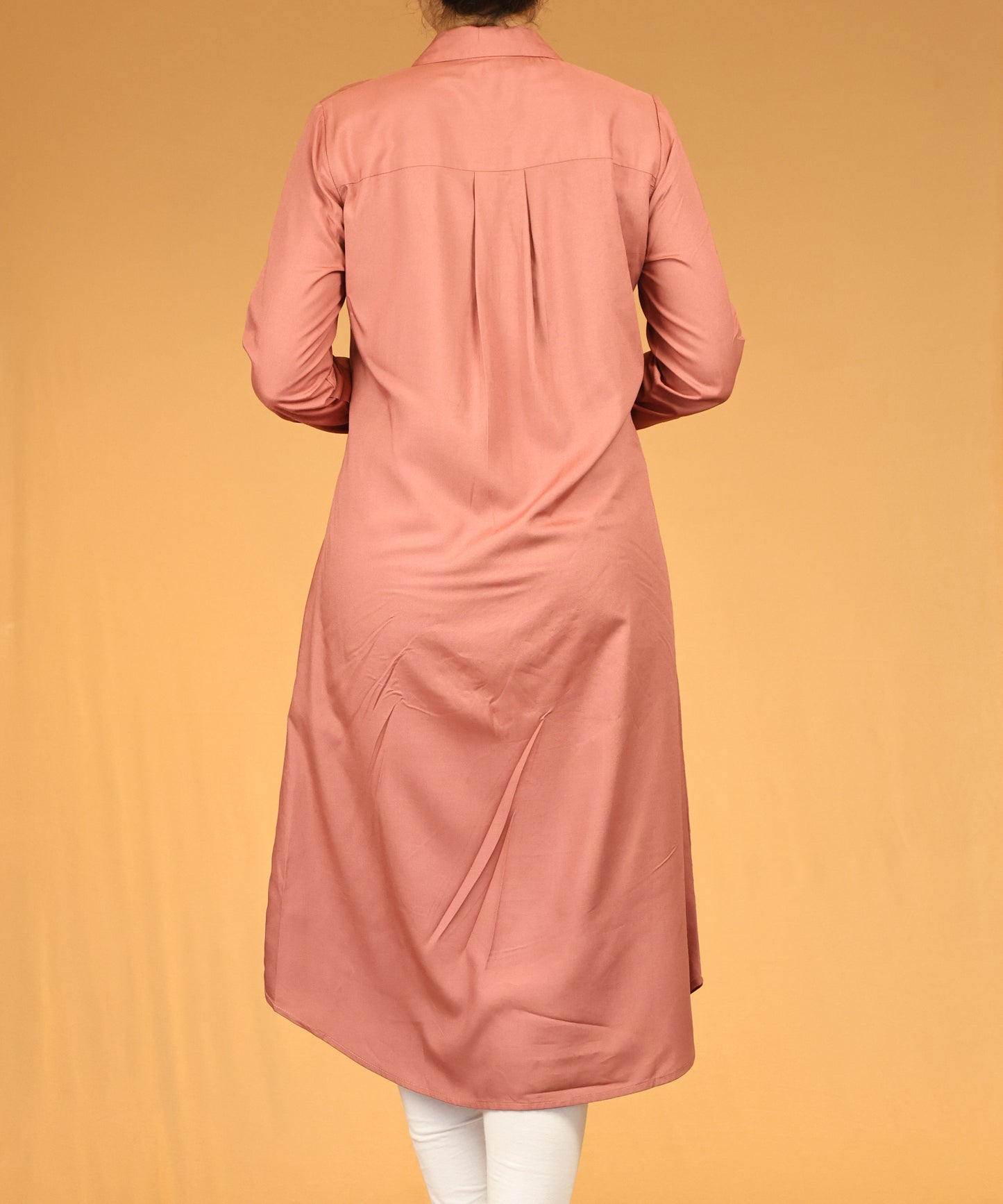 Rosewood Button-Down Long Shirt Dress