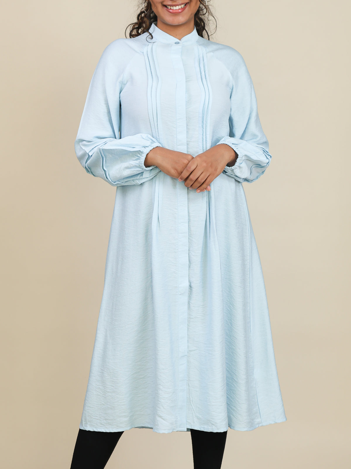 Mirelle Powder Blue Pleated Midi