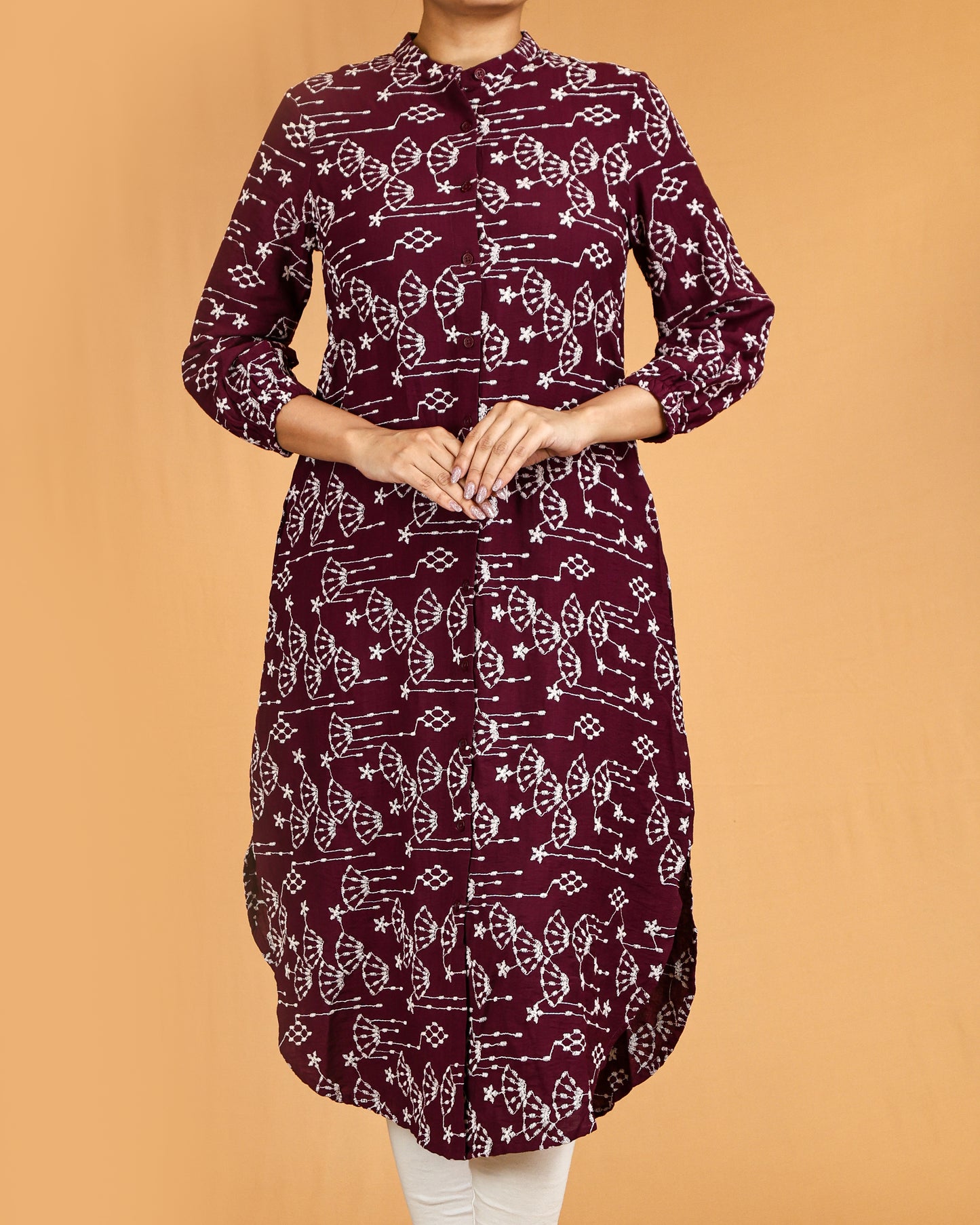 A-Line  long top with pockets