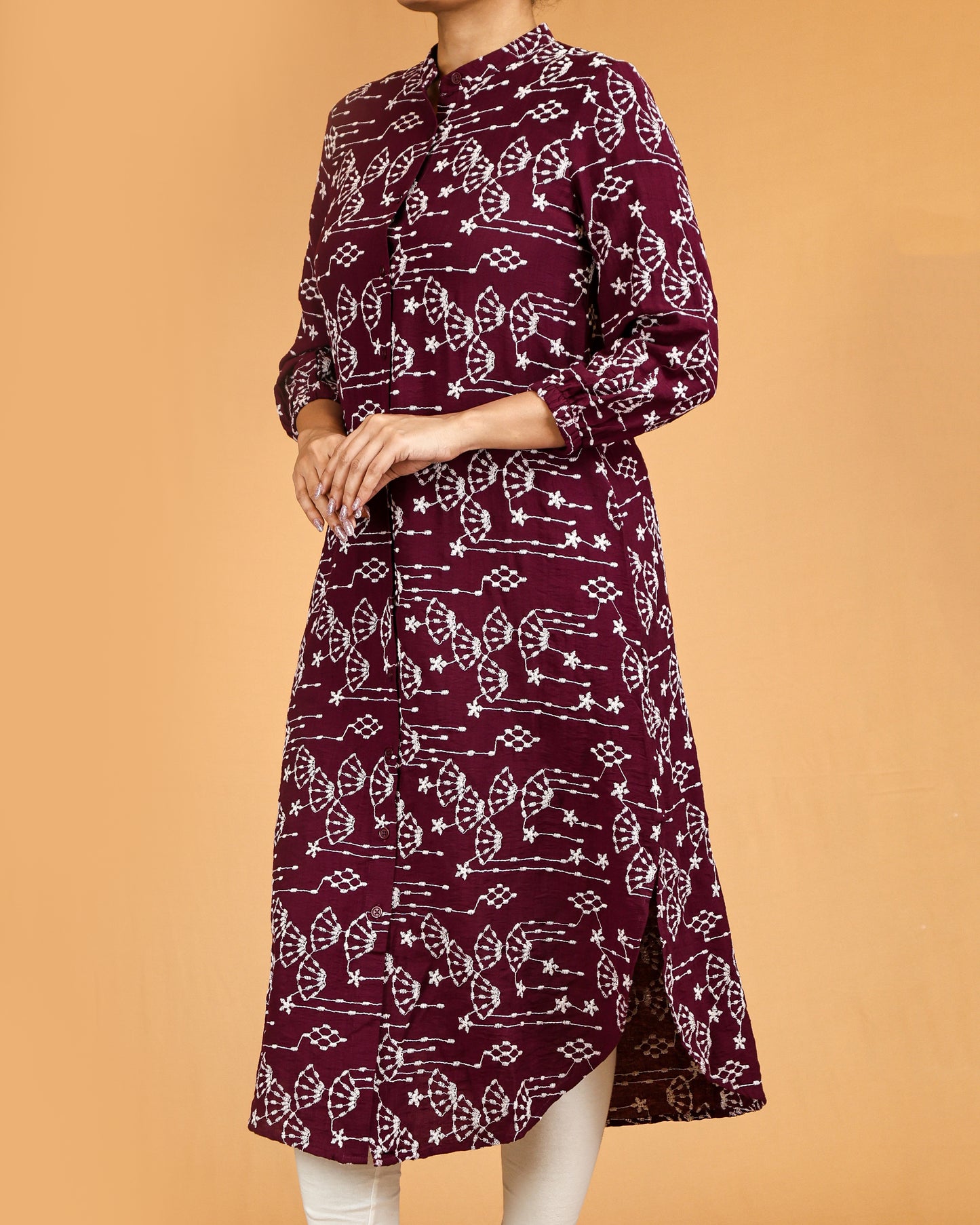 A-Line  long top with pockets