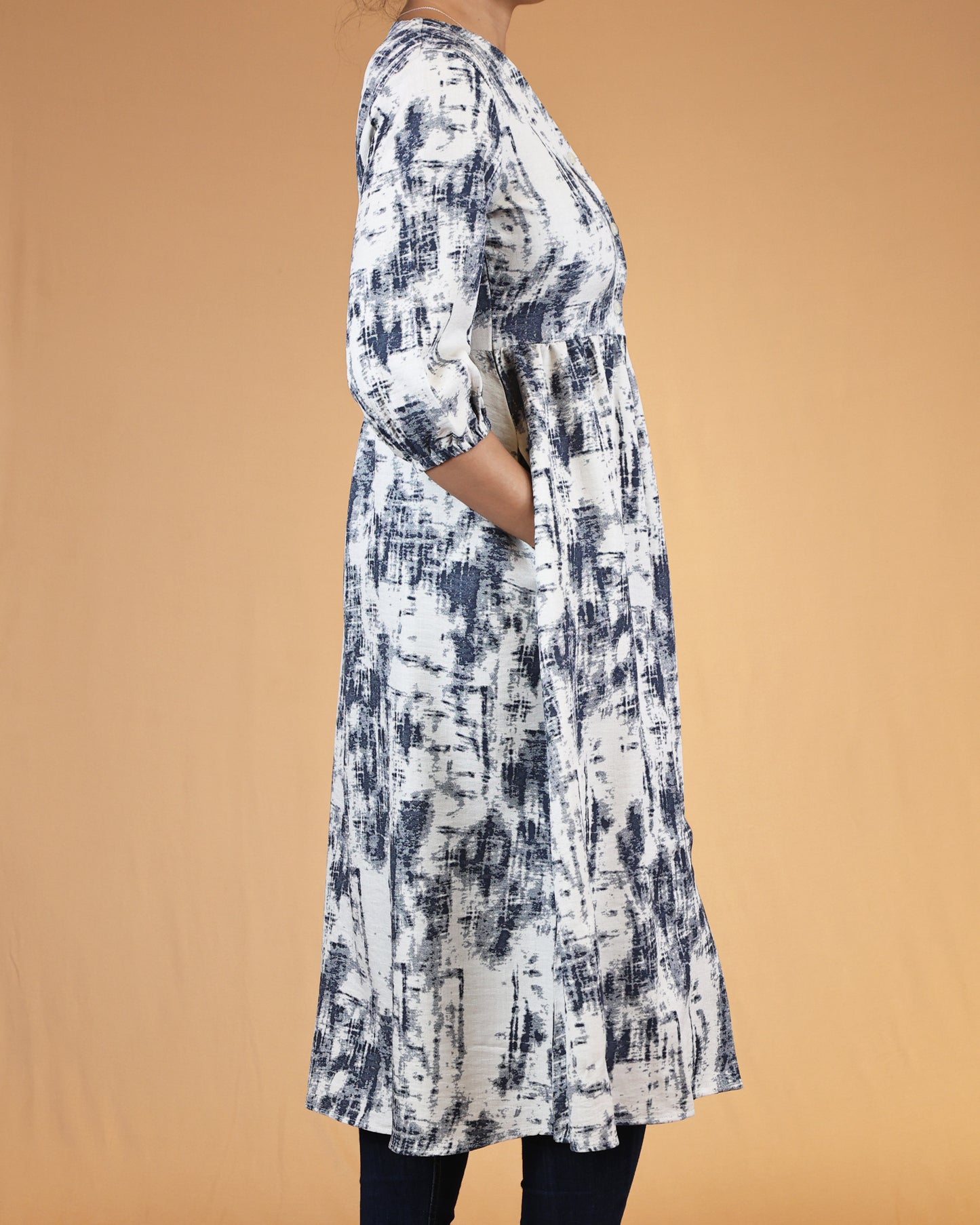 Midnight Ink Button-Front Long Top