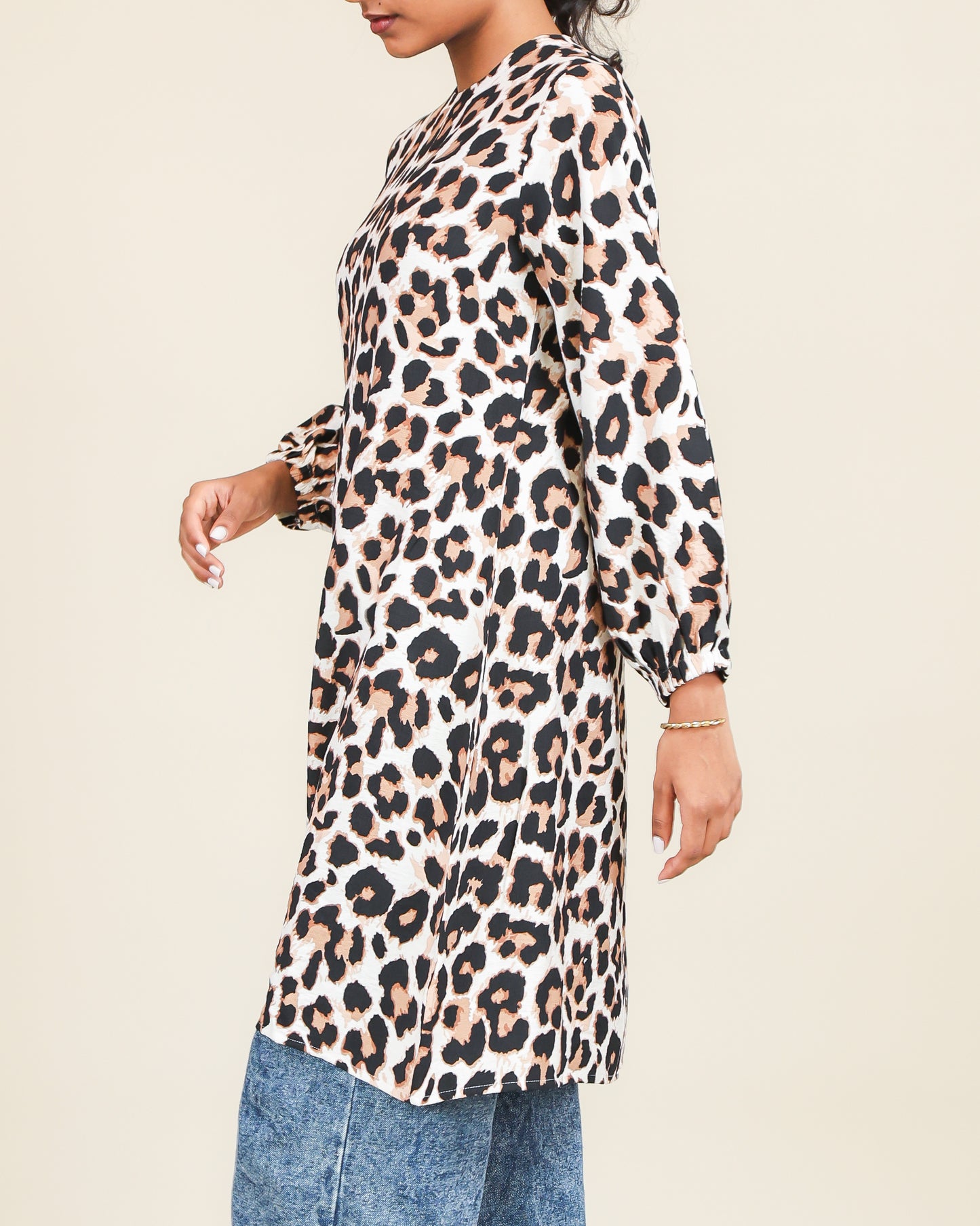 Sand Noir Leopard Print Top