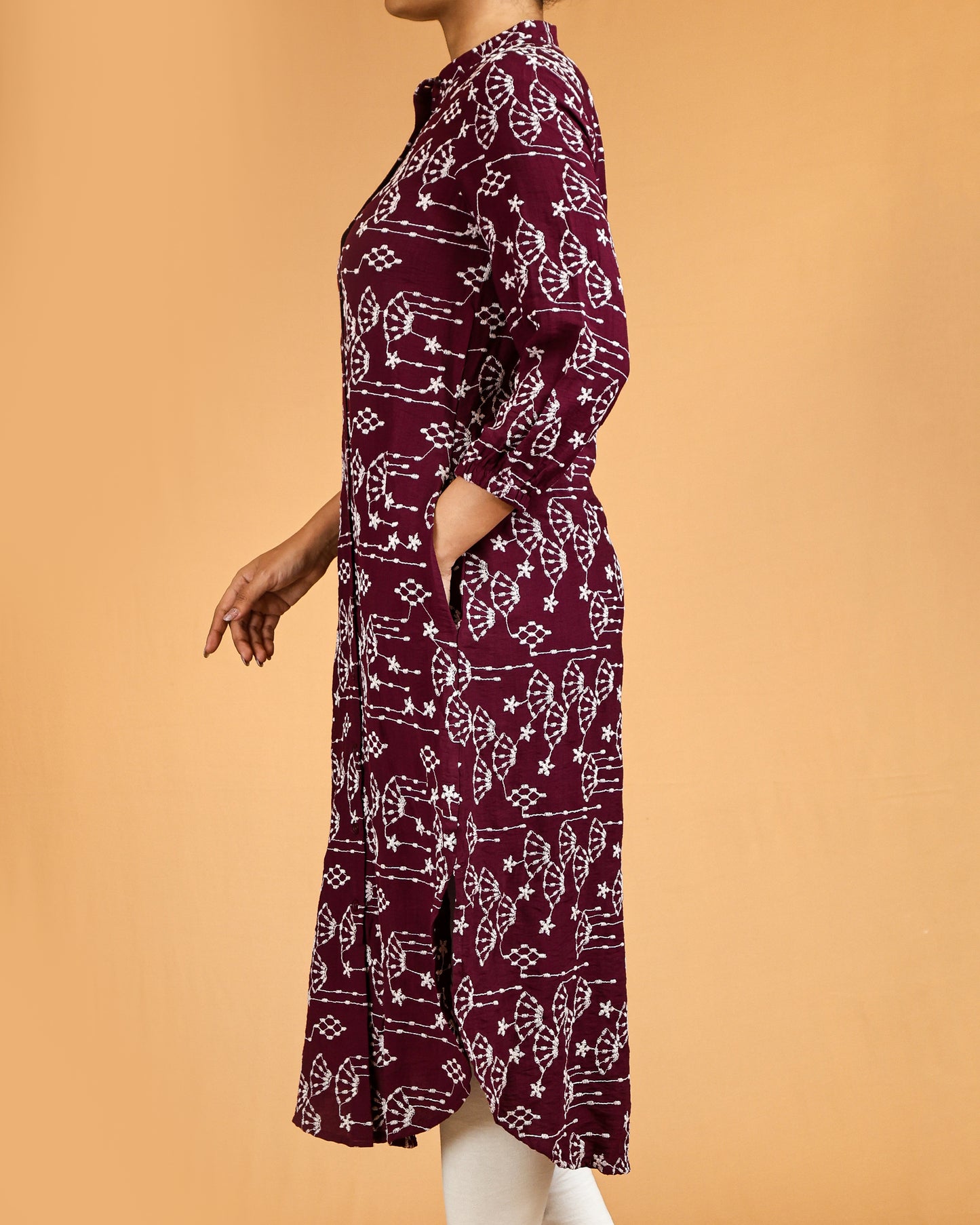 A-Line  long top with pockets