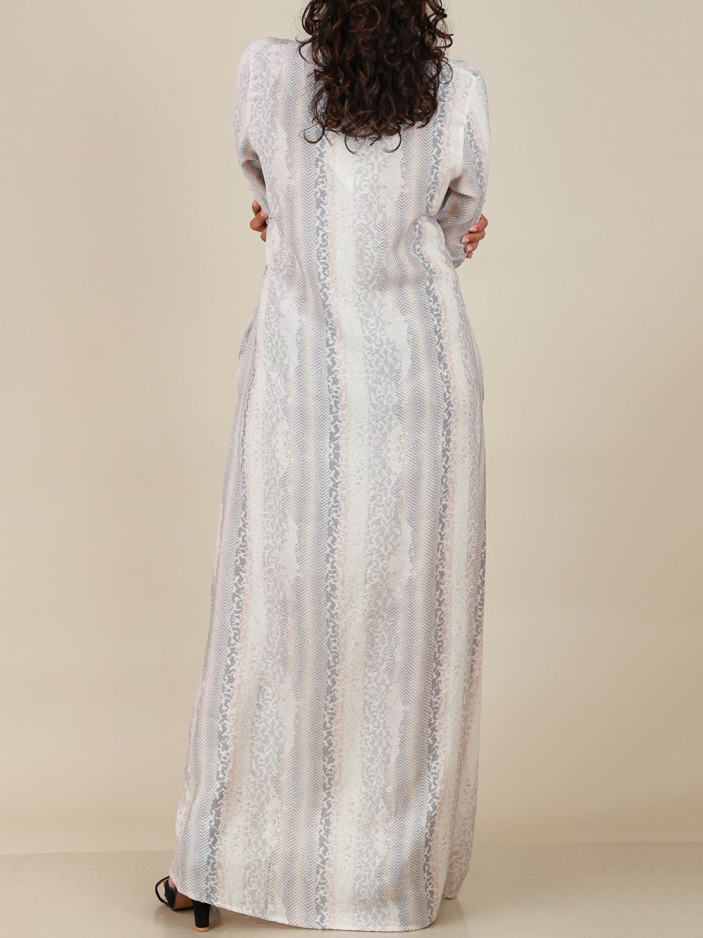 Serene Mist Button Front Abaya
