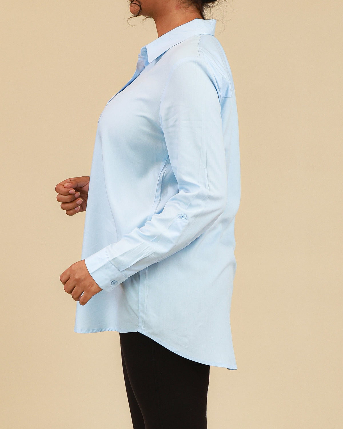 Elara Sky Blue Shirt Dress