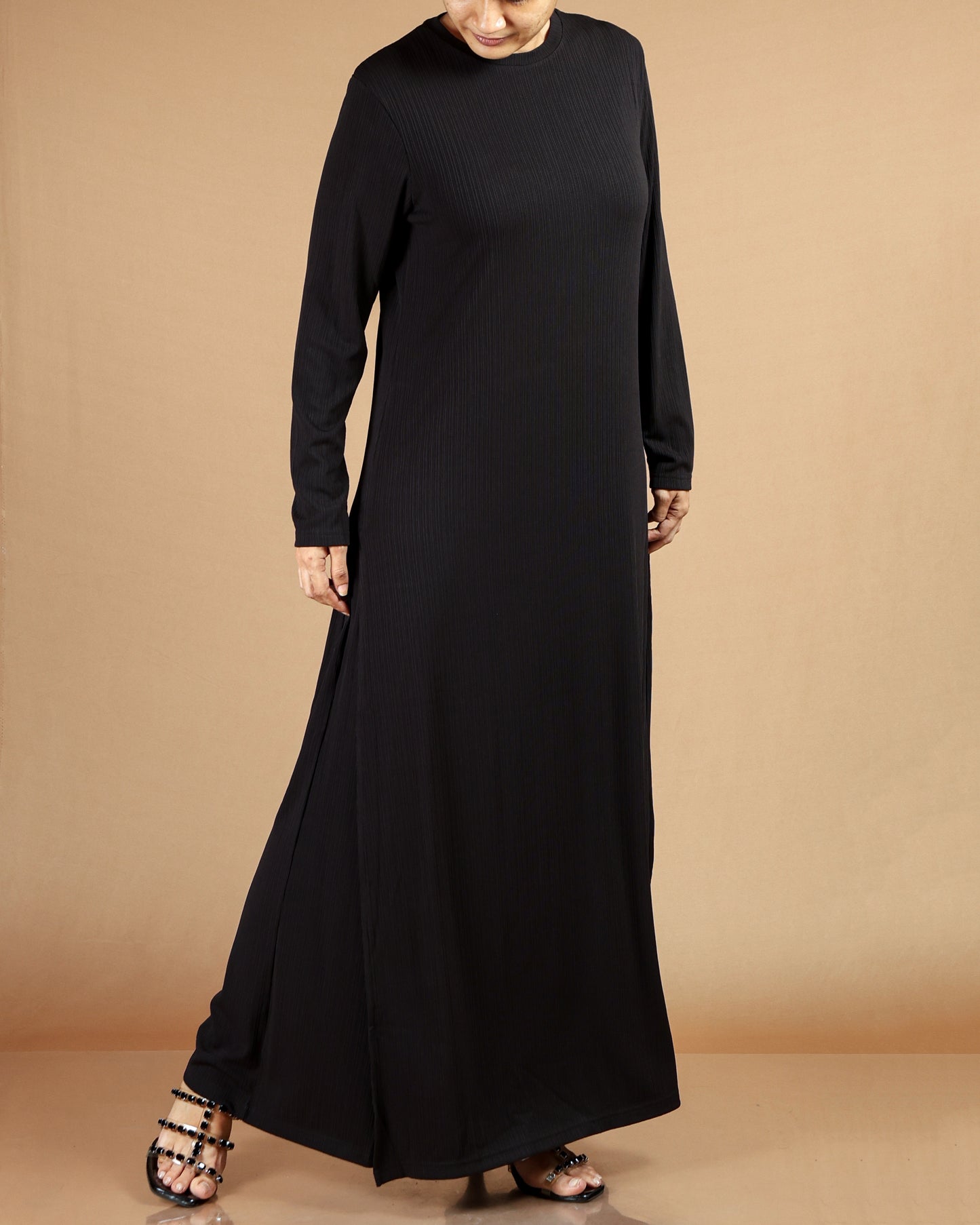 Elegant Pleated Modest Dress