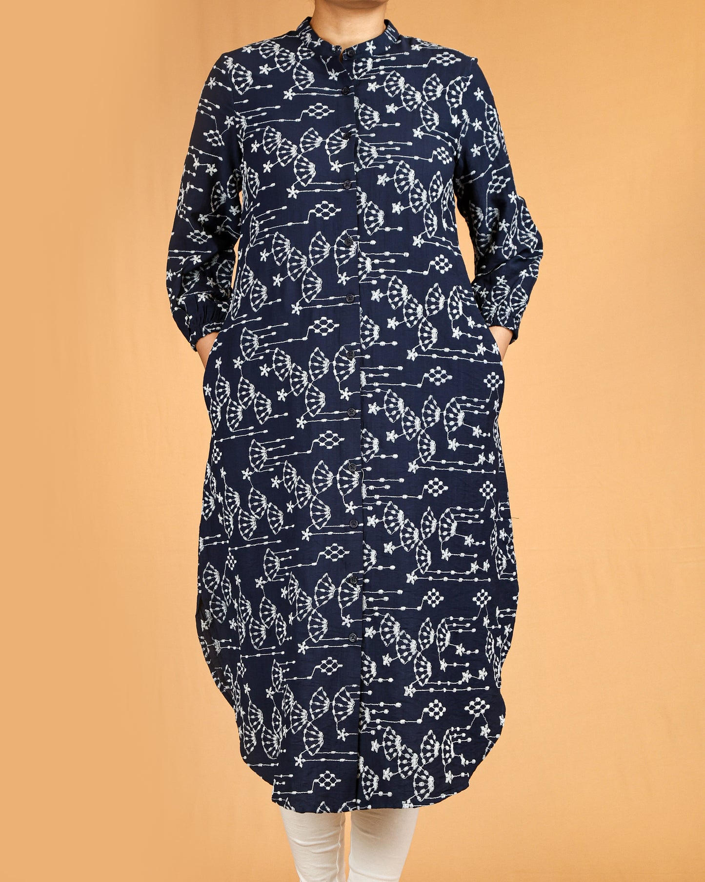 A-Line  long top with pockets