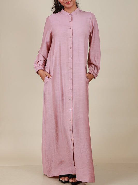 Seraphine Dusty Rose Button Maxi