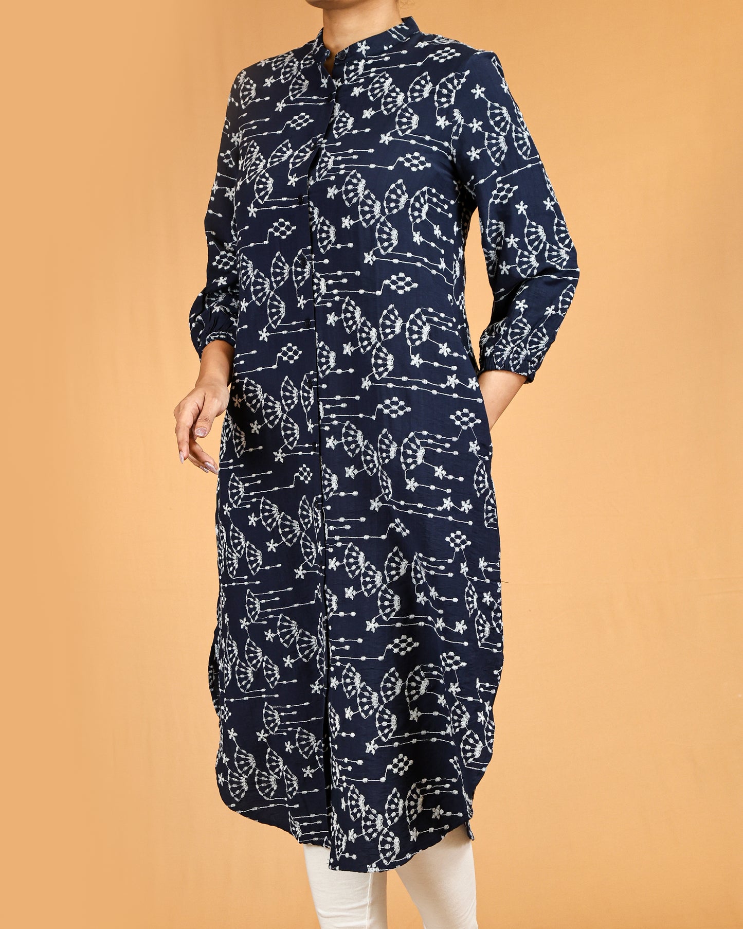 A-Line  long top with pockets