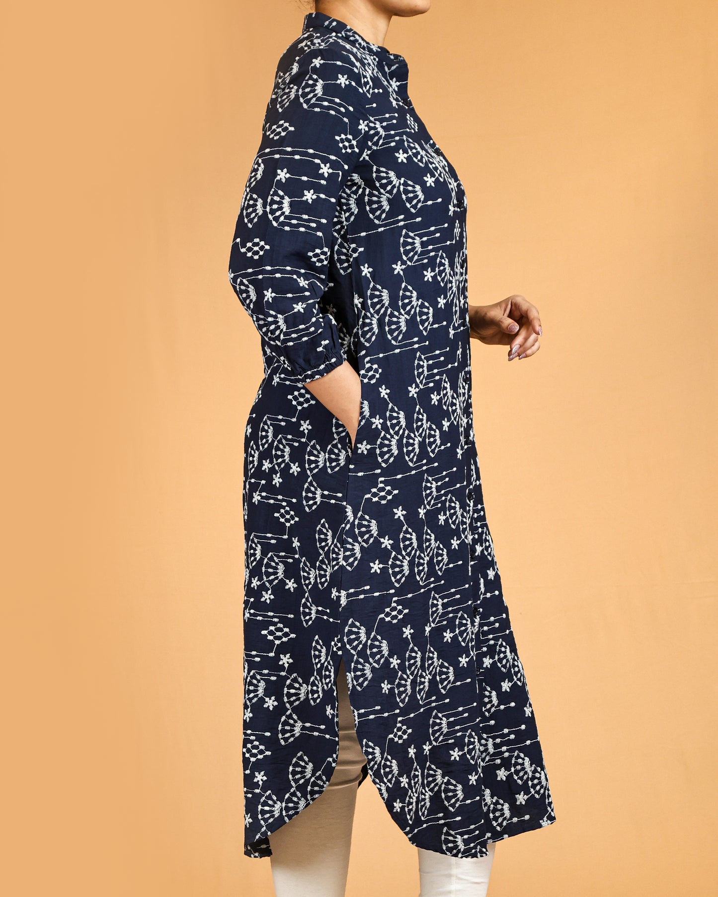 A-Line  long top with pockets