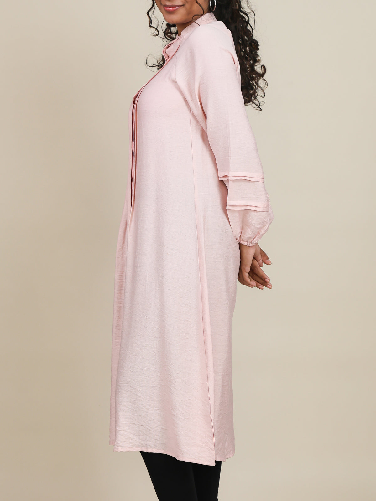 Mirelle Blush Pink Pleated Midi
