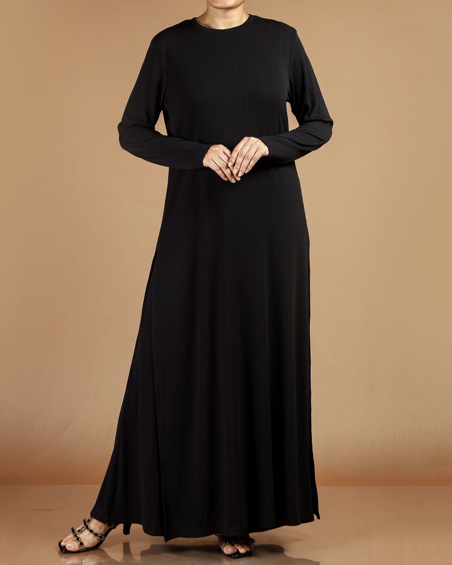 Elegant Pleated Modest Dress
