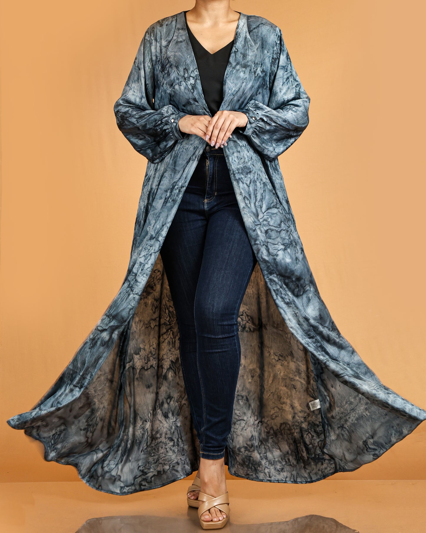 Tie-Dye abaya Coat