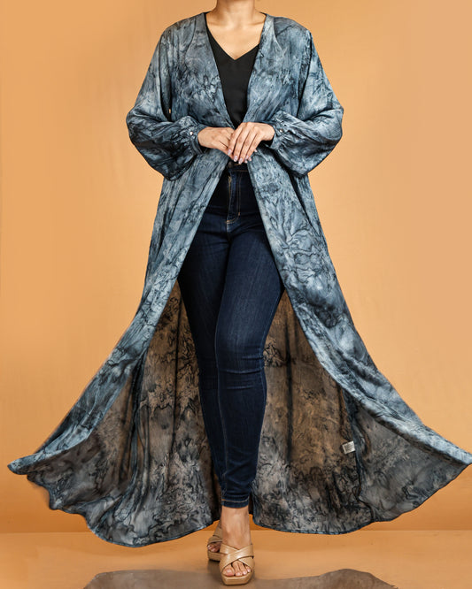 Tie-Dye abaya Coat